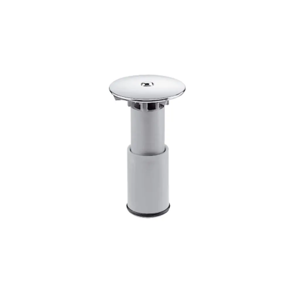 Chromfarbener Abfluss mit runder Abdeckung, ideal für Duschen. Teil der Hansgrohe-Produkte, speziell für die effiziente Wasserableitung konzipiert.